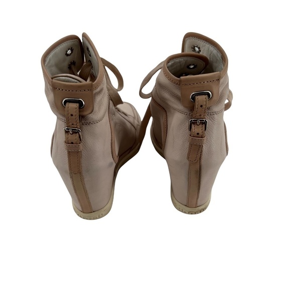 Hogan Rebel Natural 90MM Calfskin Wedge Sneakers 38 1/2 Women's - Picture 8 of 13